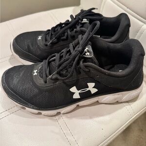 Under Armour Black and White Running Shoes